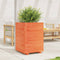 vidaXL - Plantenbak - 50x50x72 - cm - massief - grenenhout - wasbruin