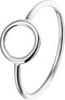Glams Ring Cirkel - Vriendschapsring - Gerhodineerd zilver - Maat 16.50