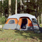 vidaXL - Tent - 9-persoons - waterdicht - met - LED - lichtgrijs - en - oranje