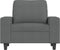 Fauteuil 60 cm stof donkergrijs