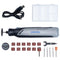 8150 set met borstelloos multigereedschap, 7,2V 2Ah USB-C oplaadbare accu, 20 accessoires, variabel toerental 5.000-30.000 tpm, ledlicht, snijden, schuren, uitsnijden, slijpen