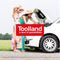 Toolland Acculader 12/24 V - Acculader auto met booster/starthulp 9 A - Thermische overbelastingsbeveiliging ampèremeter - Rood