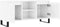 vidaXL - Tv-meubel - 104x35x50 - cm - bewerkt - hout - hoogglans - wit
