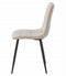 Eetkamerstoel KARA - 2 stuks - beige - fluwelen bekleding - 87x45x50.5 cm