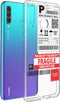 iMoshion Hoesje Geschikt voor Huawei P30 Lite Hoesje Siliconen - iMoshion Design hoesje - Transparant / Meerkleurig / Shipping label