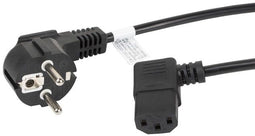 Lanberg CA-C13C-12CC-0018-BK - Kabel - Geaarde plug (C13) - Ongeaarde plug (C7) - 200cm - Zwart