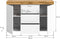 Furnilux Sugar - Dressoir - Tijdloos design - Wit eiken melamine - 37x125x80cm