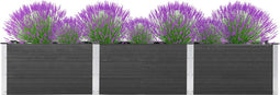 vidaXL - Plantenbak - verhoogd - 300x50x54 - cm - HKC - grijs