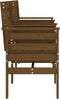 vidaXL - Tuinbank - met - tafel - 2-zits - massief - grenenhout - honingbruin