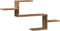 vidaXL - Wandschap - 104x15x49 - cm - bewerkt - hout - artisanaal - eikenkleurig