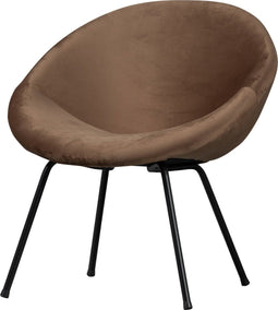 WOOOD Moly Fauteuil - Velvet - Toffee - 74x75x76