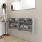 Wandschoenenkasten 2 st 80x18x60 cm spaanplaat betongrijs