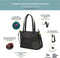 Travelon Addison - Anti-diefstal Tote Bag - RFID vergrendelbare ritsen lock-down band - Zwart