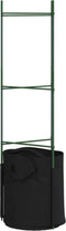 vidaXL - Tomatenkooien - met - plantenzak - 8 - st - 116 - cm - staal - en - polypropeen