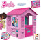 Kinder speelhuisje Barbie buiten, roze met fuchsia dak