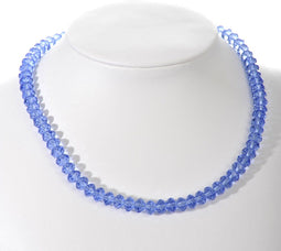 Ketting | imitatiebont | blauw | 18x11x (h)4 cm