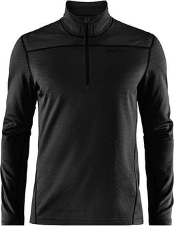Craft Pin Halfzip - Wintersportpully Heren - Zachte stof - Black