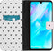 iMoshion Hoesje Geschikt voor Huawei P30 Lite Hoesje Met Pasjeshouder - iMoshion Design Softcase Bookcase - Wit / Zwart / Hearts Allover White