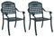 vidaXL - Tuinstoelen - 2 - stuks - Groene - Gietaluminium