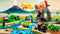 BRIO World - 36104 Luxe set met Dinosaurussen - 45-delige set met vulkaan en interactieve dino's (1 set)