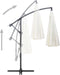 vidaXL - Zweefparasol - met - aluminium - paal - 3 - m - wit