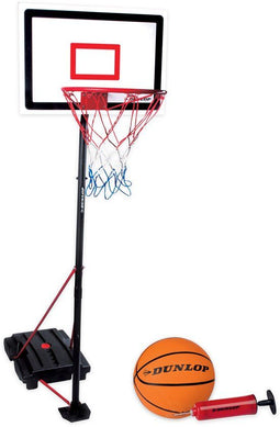 Dunlop Basketbalset Junior - Verstelbaar 165-205 cm - Standaard met bal en pomp