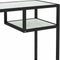 vidaXL - Computerbureau - 100x36x74 - cm - gehard - glas - witmarmerkleurig