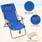 Woltu Set van 2 Opvouwbare Campingstoelen - Verstelbare Rugleuning - Blauw (2 stuks)