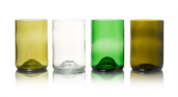 Glazen Rebottled Mix 330 ml - 4 stuks - gemaakt van gerecyclede wijnflessen