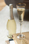 J-Line glas champagne Rand - glas - transparant/goud - 6 stuks