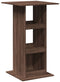 vidaXL - Bartafel - met - opbergruimte - 60x60x102 - cm - hout - bruin - eikenkleur