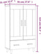 vidaXL - Hoge - kast - 70x31x115 - cm - bewerkt - hout - bruin - eikenkleur
