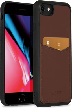 Accezz iPhone SE (2022) / SE (2020) / 8 / 7 / 6s / 6 - Backcover - Premium Leather Card Slot - Bruin