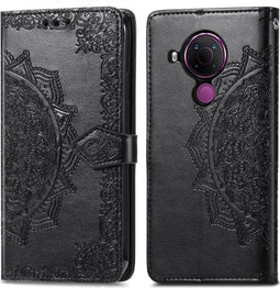 iMoshion Hoesje Geschikt voor Nokia 5.4 Hoesje Met Pasjeshouder - iMoshion Mandala Bookcase - Zwart