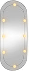 vidaXL - Wandspiegel - met - LED's - ovaal - 40x90 - cm - glas