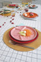 CABANAZ - bord, keramiek, FONDUE PLATE, roze