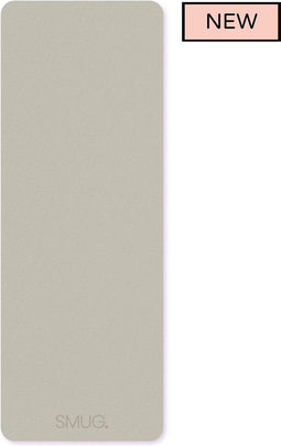 SMUG Yogamat - 4mm Dikte Antislip Sportmat - Duurzaam TPE materiaal Pilates en Fitness Matje - 183 x 61 x 0.4 cm - Grijs