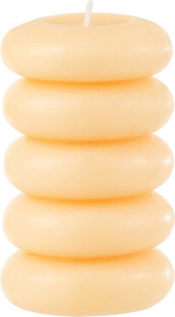 J-Line kaars Macaron - lichtgeel - large - 10U