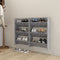 vidaXL - Wandschoenenkasten - 2 - st - 60x18x90 - cm - spaanplaat - betongrijs