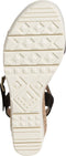 Tamaris Essentials - Dames Sandalen - Hakhoogte 7,5 cm - Zwart Comb - Maat 38