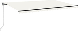 vidaXL - Luifel - automatisch - uittrekbaar - 500x350 - cm - crèmekleurig