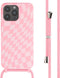 imoshion Hoesje Geschikt voor iPhone 15 Pro Max Hoesje Met Koord - imoshion Siliconen design hoesje met koord - Roze / Retro Pink