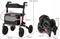 Coast Opvouwbare Rollator - Lichtgewicht 2-in-1 Reisrollator met Zitje en Luchtbanden - Rood