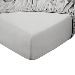 DoubleDry Hoeslaken - Tweepersoons 140x200 cm - 100% Natuurlijk Katoen - Zacht Ademend Licht Grijs