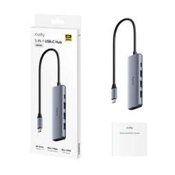CUDY UH405 - USB-C-hub - 5-IN-1 met HDMI 4K