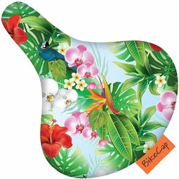 BikeCap Zadelhoes Tropical Flower | Fietszadelhoes - Fietszadeldek - Stof en waterafstotend