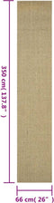 vidaXL - Vloerkleed - 66x350 - cm - natuurlijk - sisal - groen