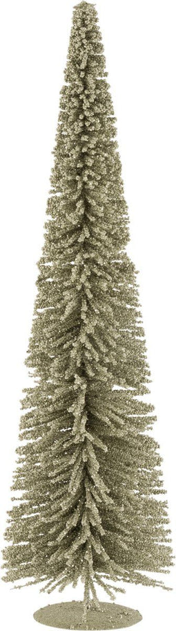 J-Line decoratie Kerstboom Bolletjes Glitter - kunststof - lichtgroen - small
