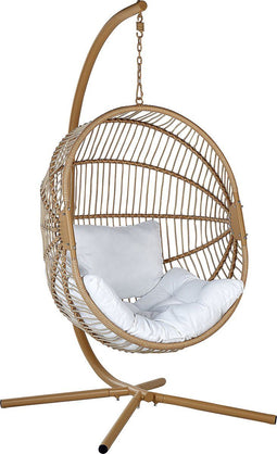 Beliani ACRI - Hangstoel - Beige - PE rotan