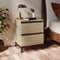 vidaXL - Nachtkastje - 40x35x50 - cm - bewerkt - hout - sonoma - eikenkleurig